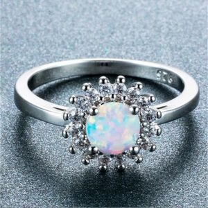 NIP-Women’s Size 10 White Fire Opal Ring #1